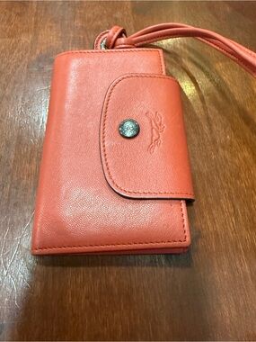 Longchamp Le Pilage Cuir Leather Cardholder